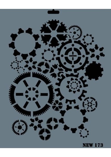 Rich New Seri N-173 Stencil 35X25 cm