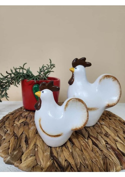 2' Li Büyük ve Küçük Tavuk Biblo Seti Mutfak Dekoratif Biblo fiyatları