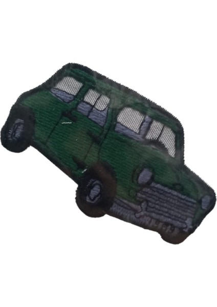 Aplike Ütü Ile Yapışan Araba Yeşil 1969 Arma 3x4 cm