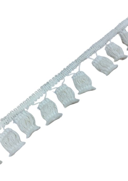 Ponpon Püskül Pamuk En 5 cm Krem 5 Metre