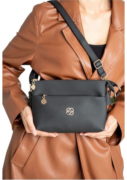 Kadın Gold Detaylı Minimal 3 Bölmeli El ve Omuz Çantası indirimleri