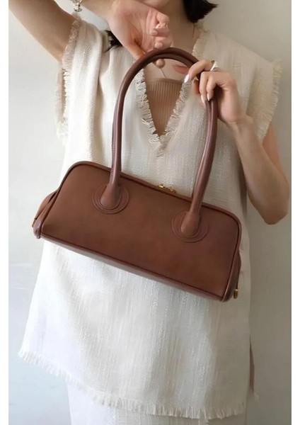 Kadın Çift Fermuarlı Uzun Saplı Baget Model El & Kol & Omuz Çantası fiyatları