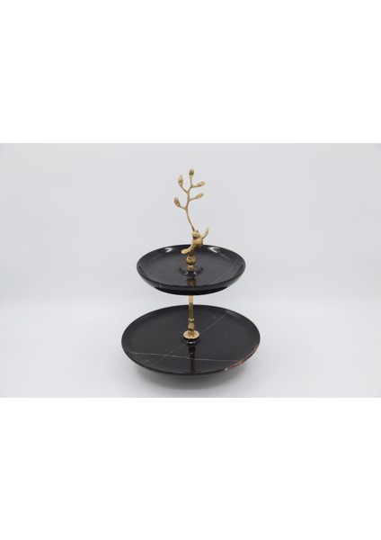 El Yapımı Dekoratıf Mermer Taşlı Bronz Desenli Tabak fiyatları