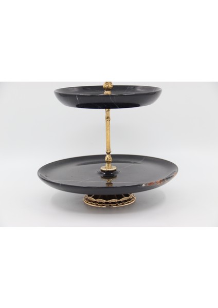 El Yapımı Dekoratıf Mermer Taşlı Bronz Desenli Tabak fırsatları