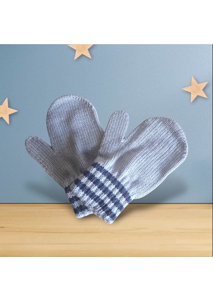 Parmaksız Erkek Bebe Eldiveni Gri Örgü Eldiven 0-3 Yaş fiyatları