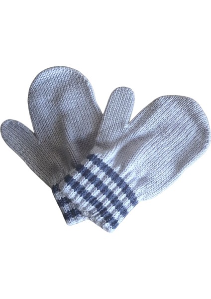 Parmaksız Erkek Bebe Eldiveni Gri Örgü Eldiven 0-3 Yaş fırsatları