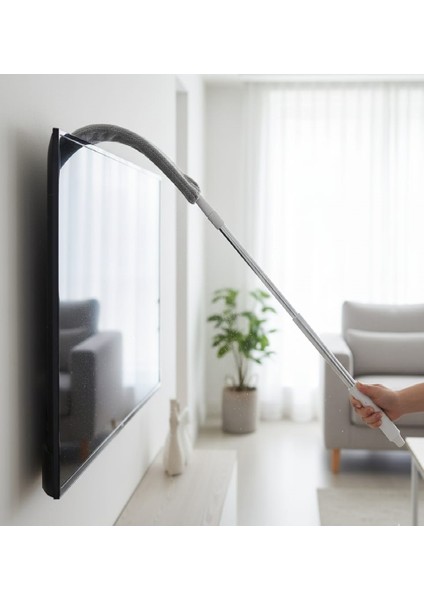 Teleskopik Uzun Saplı Esnek Toz Alma Mopu Petek ve Koltuk Altı Temizleyici Fırça + 1 Adet Yedek Bezli fırsatları