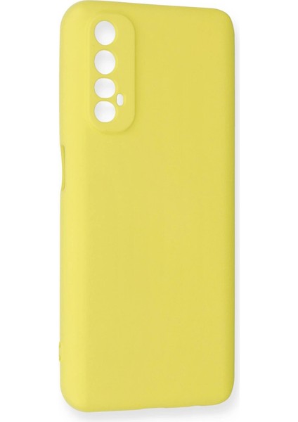 Realme 7 Kılıf Nano Içi Kadife Silikon - Sarı