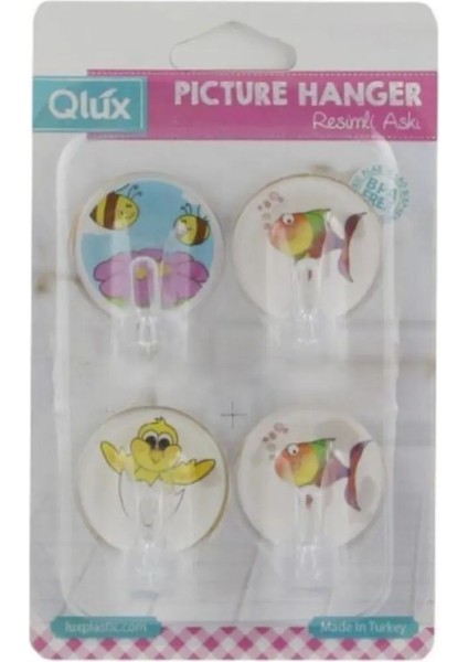 Resimli Yapışkanlı 4 Lü Askı ROYALEKS-L638