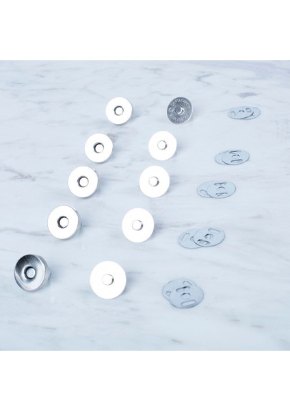 Manyetik Gümüş Metal 5 Li Çıt Çıt Set