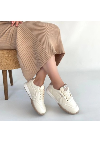 Drnds Tawen Bej Cilt Bağcıklı Spor Ayakkabı (Numara: 39) fırsatları