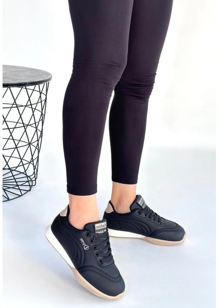 Drnds Tawen Siyah Cilt Bej Tabanlı Bağcıklı Spor Ayakkabı (Numara: 36) fiyatları