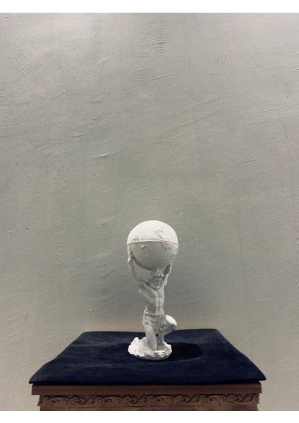 Dekoratif Antik Yunan Atlas Heykeli 33X15X15 cm | Boyanabilir Polyester Biblo | Titan Atlas Figürü | Ev & Ofis Dekorasyonu modelleri