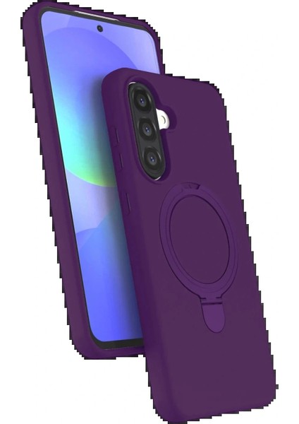 Samsung Galaxy A26 Regal Magsafe Standlı Kapak - Derin Mor