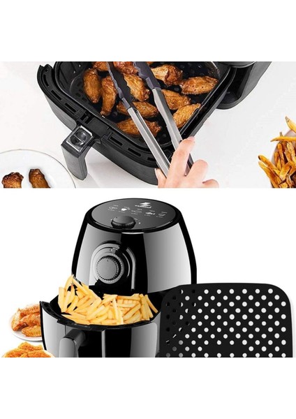 Siyah Isıya Dayanıklı Yıkanılabilir Silikon Fırın ve Airfryer Kare Pişirme Matı 21,5 fırsatları