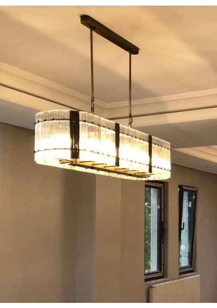 Royale Eskitme Lüx Yemek Masası Üzeri Avize 90 cm