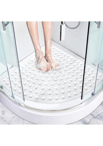 Kaymaz Banyo Matı Paspas Hızlı Süzme, Makinede Yıkanabilir 54X54 cm M-163