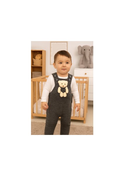 Oyuncaklı Triko Salopet Tulum