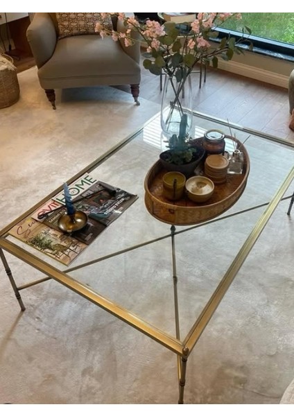 Torna Detaylı Pirinç Eskitme Orta Sehpa fırsatları