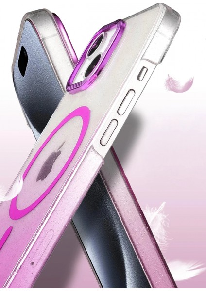 Ieg Apple iPhone 15 Plus Glossy Magsafe Kapak - Siyah modelleri