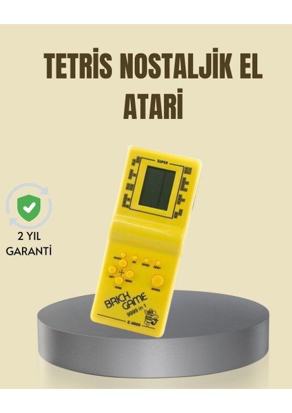 Drnds Taşınabilir Tetris Oyunu El Konsolu – Dalı Plastik, Pil ile Çalışan Retro Oyun Aleti