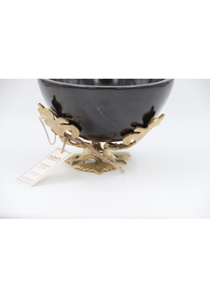 El Yapımı Dekoratıf Mermer Taşlı Bronz Desenli Kase fiyatları