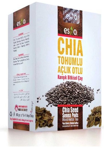 Chia Tohumlu Açlık Otlu Çay 45 Li.