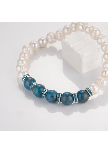 Gerçek Inci Apatit Taşı Bileklik MKT.4.10001.1 modelleri