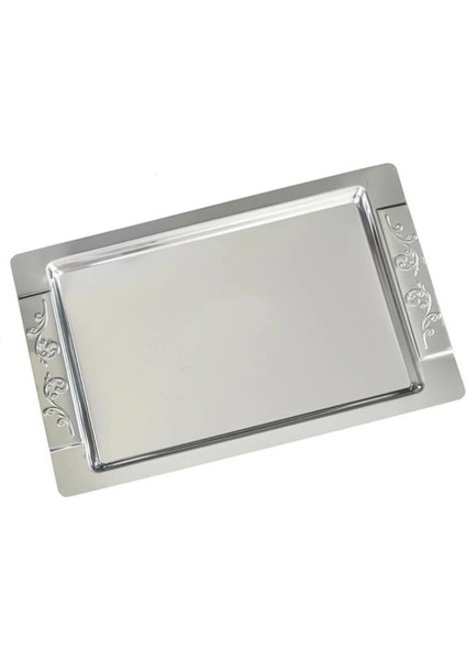 Çelik Çay Tepsisi Paslanmaz Parlak Metal Çay Servis Tepsisi fırsatları