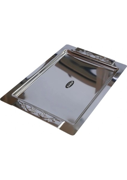 Çelik Çay Tepsisi Paslanmaz Parlak Metal Çay Servis Tepsisi indirimleri