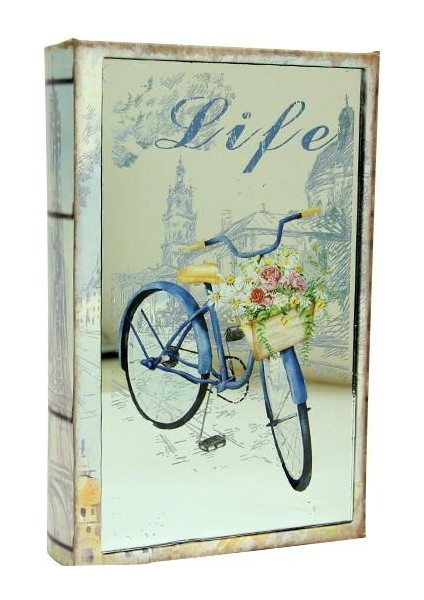 Kutu Kitap Aynalı Bisiklet Dekoratif Hediyelik