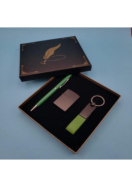 Çakmak Yeşil Kalem Anahtarlık Dekoratif Hediyelik