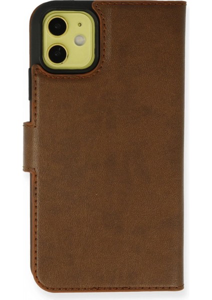 iPhone 13 Mini Kılıf Trend S Plus Kapaklı Kılıf - Taba