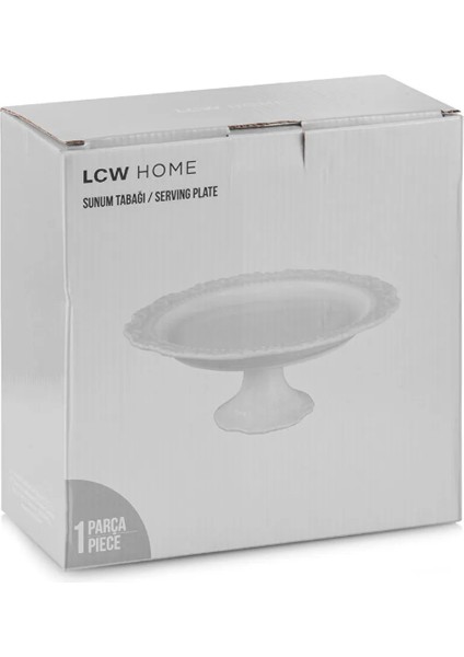 Lcw Home Beyaz Ayaklı Porselen Sunum Tabağı 22 cm fırsatları