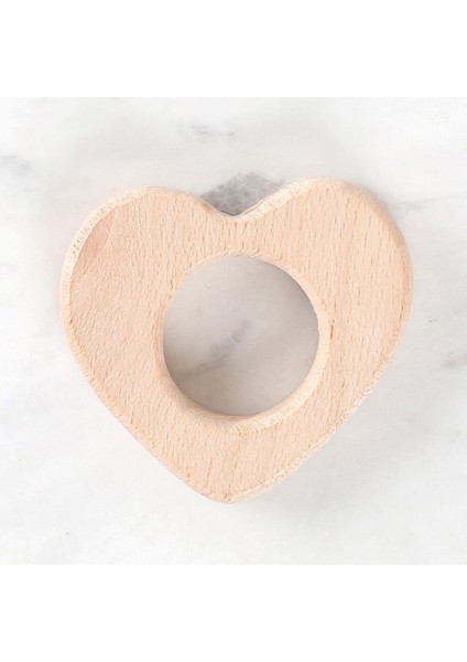 Crafts Kalp Figürlü Organik Ahşap Diş Kaşıyı