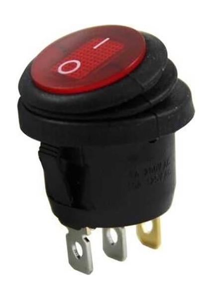 IC-131W Yuvarlak 220 Volt Işıklı Su Geçirmez On/off Anahtar
