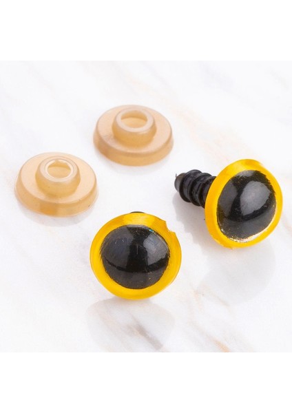 12 mm Sarı 5 Çift Amigurumi Göz