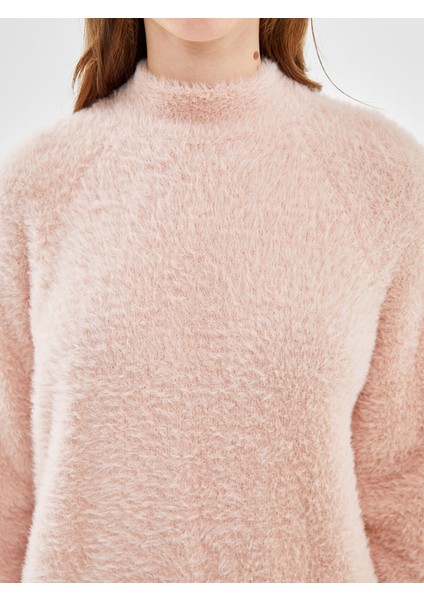 Yeni Sezon Dik Yaka Kadın Pelüş Triko Tunik modelleri