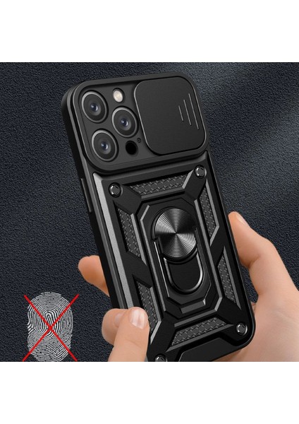 Newface Iphone 16 Kılıf Pars Yüzüklü Silikon - Siyah modelleri