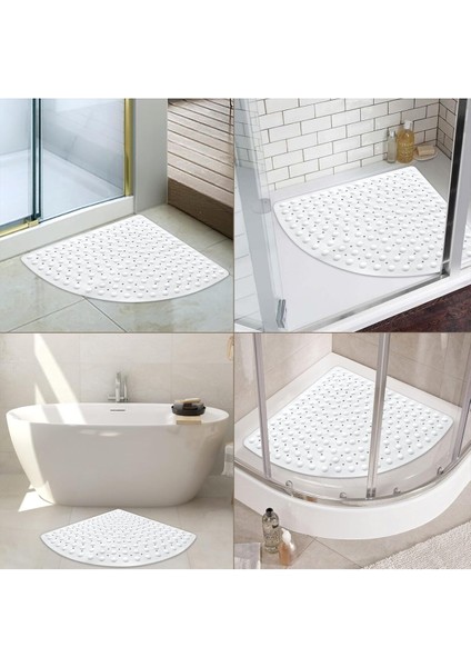 Silikon Banyo Paspası Duş Kaydırmazı Vantuzlu Banyo Paspası 54X54 cm M-163 fırsatları