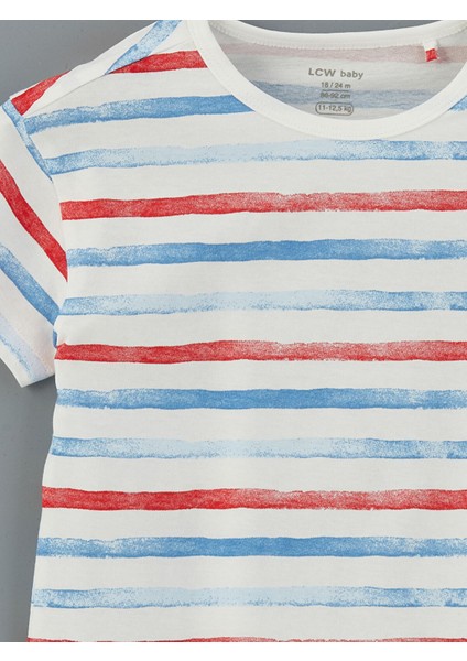 Yeni Sezon Beli Lastikli Çizgili Erkek Bebek Pijama Üst modelleri