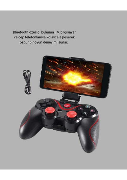 Drnds Bluetooth Gamepad Kablosuz Oyun Kumandası Tek Cihaz Destekli fiyatları