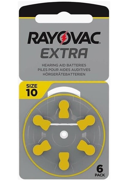 Rayovac 10 Numara Kulaklık Pili (6'lı Paket)