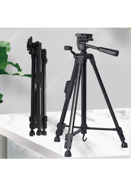 Telefon ve Fotoğraf Makinası Takılabilen Kumandalı 146 cm Tripod