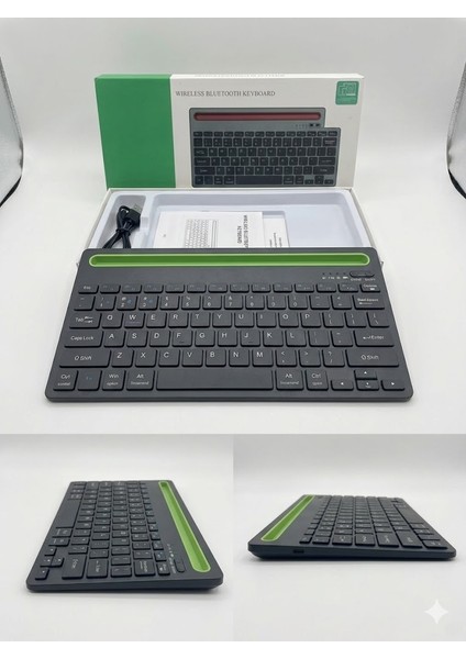 Bluetooth 5.0 Standlı Türkçe Q Klavye Bilgisayar Telefon Tablet Televizyon Uyumlu Keyboard