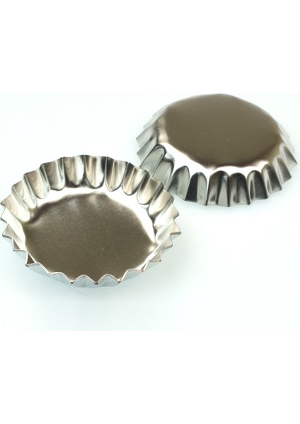 6 Adet Yıkanabilir Mini Tırtıklı Muffin + 6 Adet Paslanmaz Çelik Metal Kek Kalıbı - 2li Set N3S8A7 indirimleri