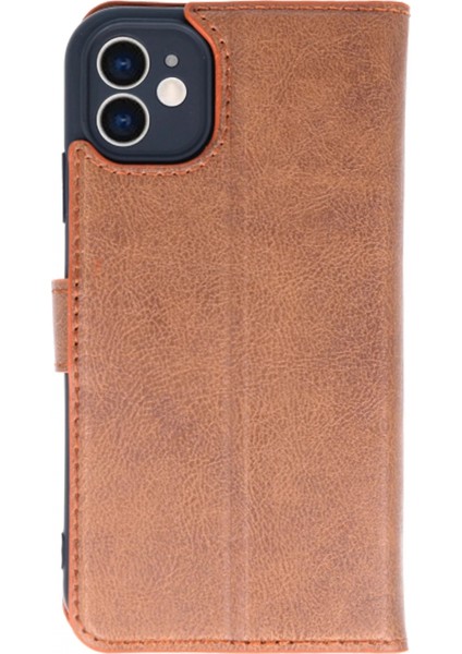 iPhone 11 Kılıf Trend S Plus Kapaklı Kılıf - Taba