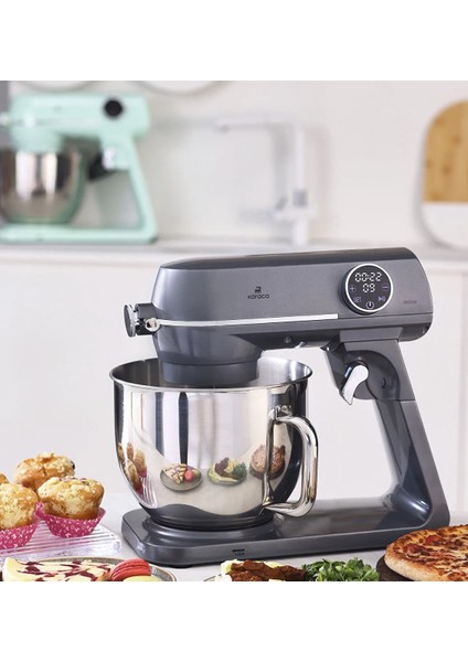 1800W Yüksek Güç Ile Kıyma Çek Çırp, Karıştır ve Hamur Yoğur Döküm Gövdeli Mutfak Şefi & Sucuk ve Kıyma Makinesi