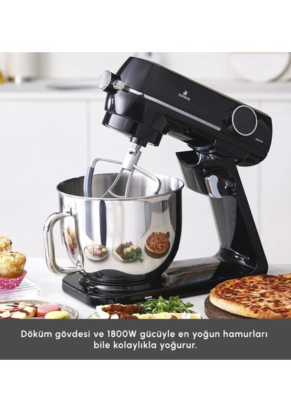 1800W Yüksek Güç Ile Kıyma Çek Çırp, Karıştır ve Hamur Yoğur Döküm Gövdeli Mutfak Şefi & Sucuk ve Kıyma Makinesi fırsatları