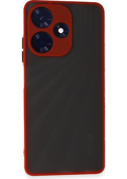 Newface Infinix Hot 30 4g Kılıf Montreal Silikon Kapak - Kırmızı